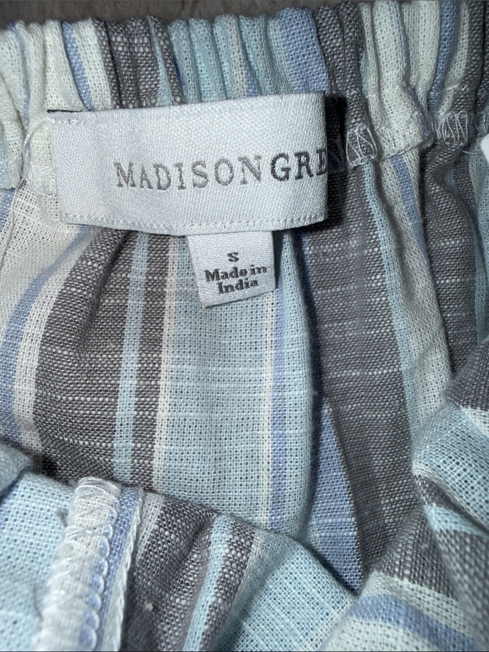 Madison Grey Striped Square-Neck Ruffle Strap Dress - Picture 5 of 6